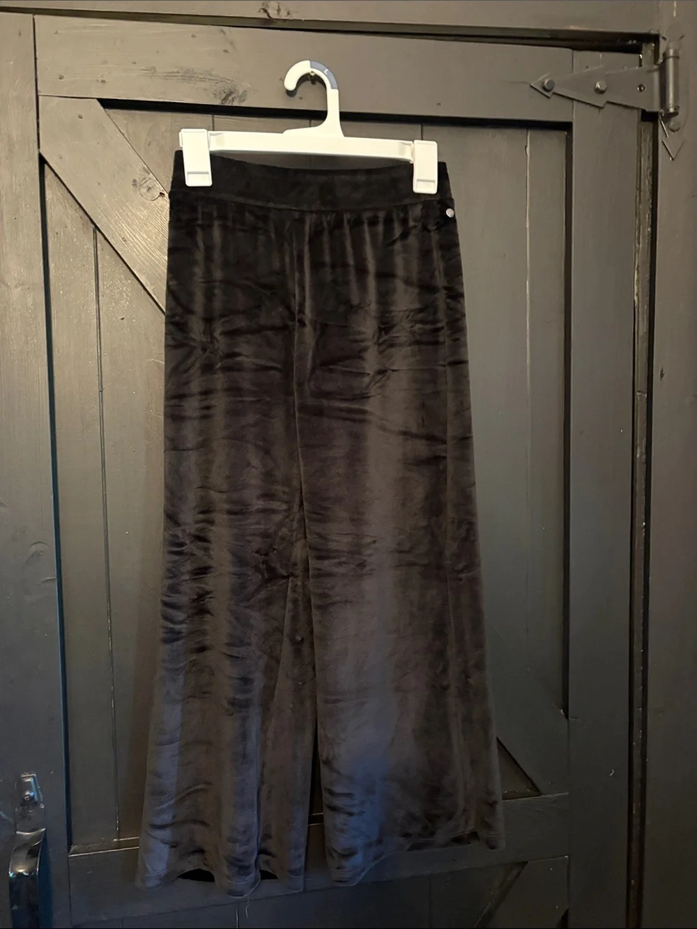 Zella Black Velvet Wide-Leg Kids Pants